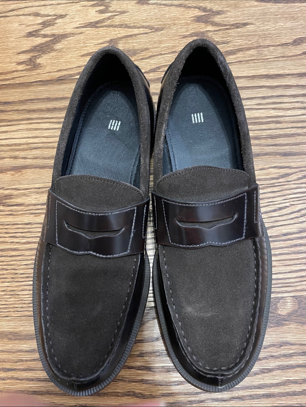 Thom Browne Dark Brown Suede Penny Loafers